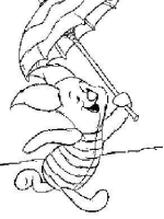 A coloring page of winnie the pooh - piglet